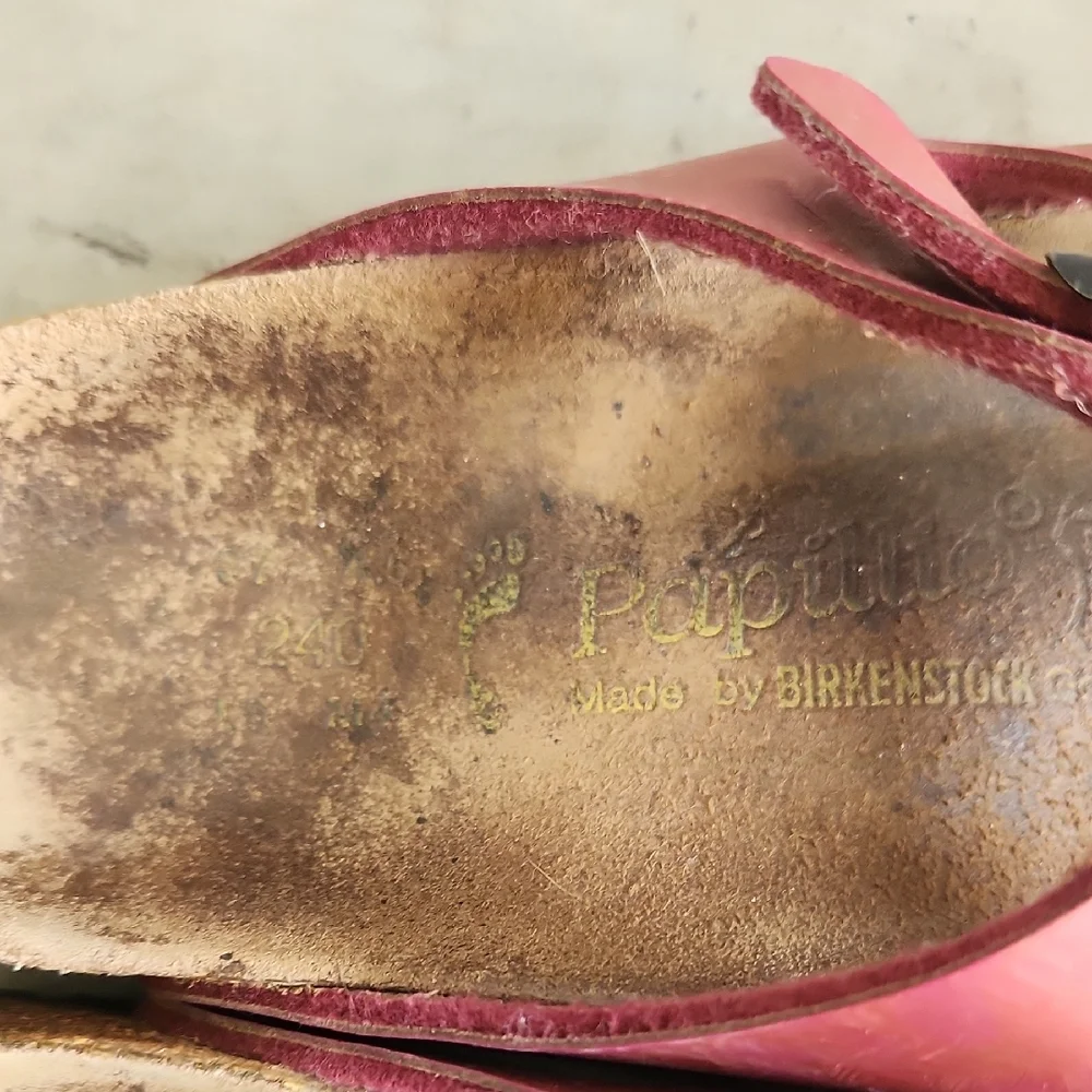 Birkenstock Red Sandals with Adjustable Straps and Contoured Footbed - Picture 8 of 12